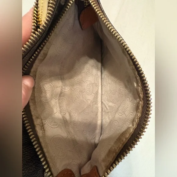 Michael Kors Brown and Tan Logo Crossbody Bag - Picture 7 of 7